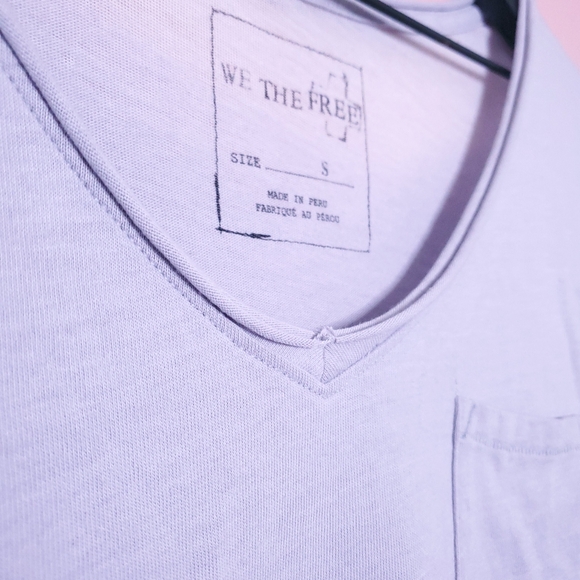 Free People We The Free Burnout Short Sleeve Pocket Tee Shirt - Picture 8 of 14